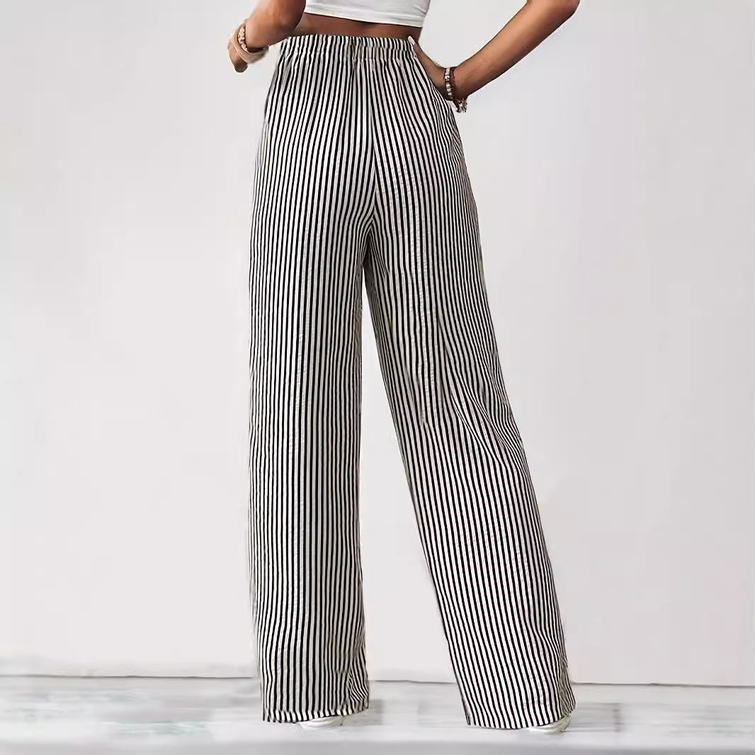 Damen Weite Streifen-Hose R&B