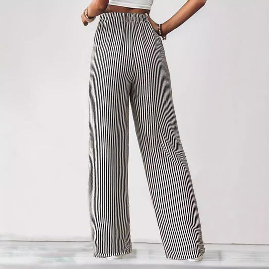 Damen Weite Streifen-Hose R&B
