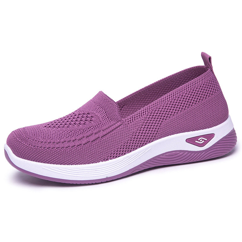 Damen Hochwertige Slip-On Freizeitschuhe mit atmungsaktiver Strickoberfläche R&B