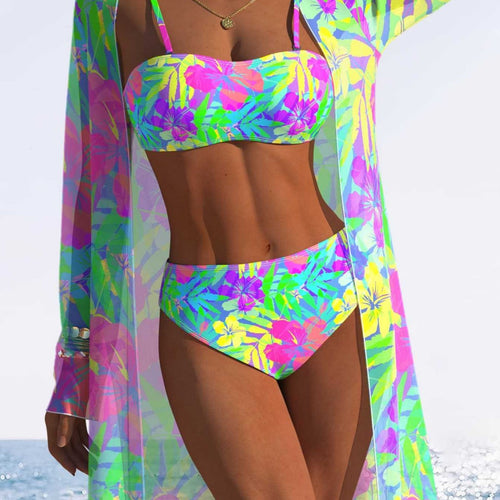 Damen Strandkleid mit floralem Muster R&B