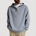 Herren Kapuzenpullover mit strukturiertem Zopfmuster R&B