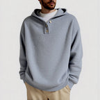 Herren Kapuzenpullover mit strukturiertem Zopfmuster R&B