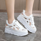 Damen Sneaker mit perforierter Mesh-Oberfläche und dämpfendem Sohlenprofil R&B