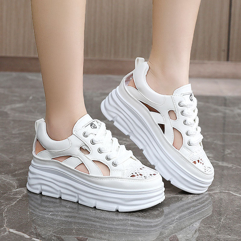 Damen Sneaker mit perforierter Mesh-Oberfläche und dämpfendem Sohlenprofil R&B
