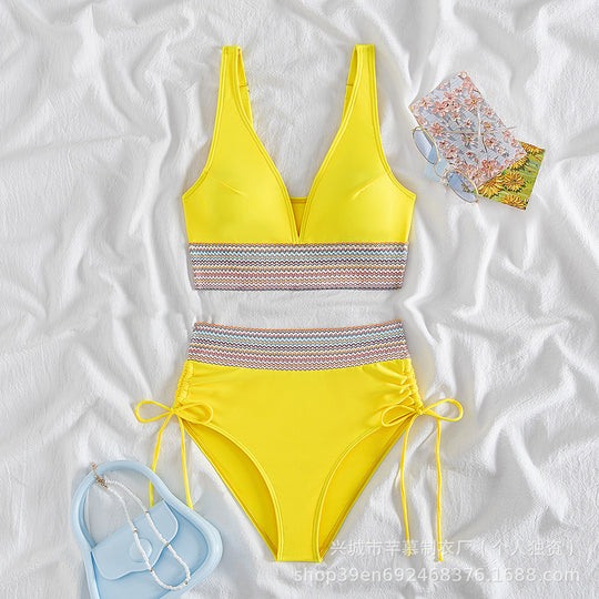 Damen Hochgeschnittener Sportbikini R&B