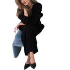 Damen weicher Strickcardigan mit luxuriösem Mohair-Anteil und lässigem Schnitt R&B
