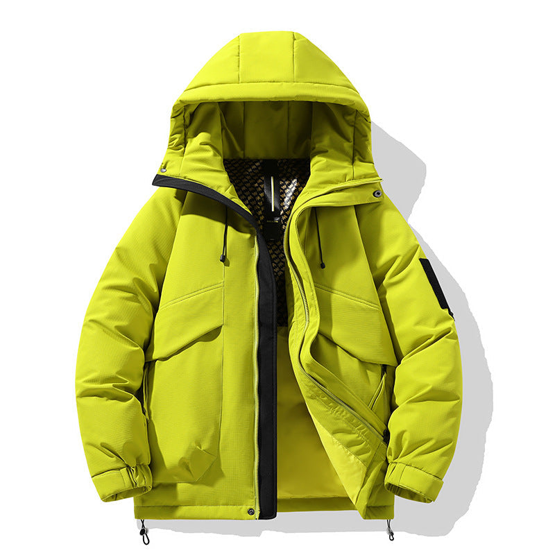 Damen Winter-Pufferjacke mit isolierendem Innenfutter und verstellbarem Kapuzensystem