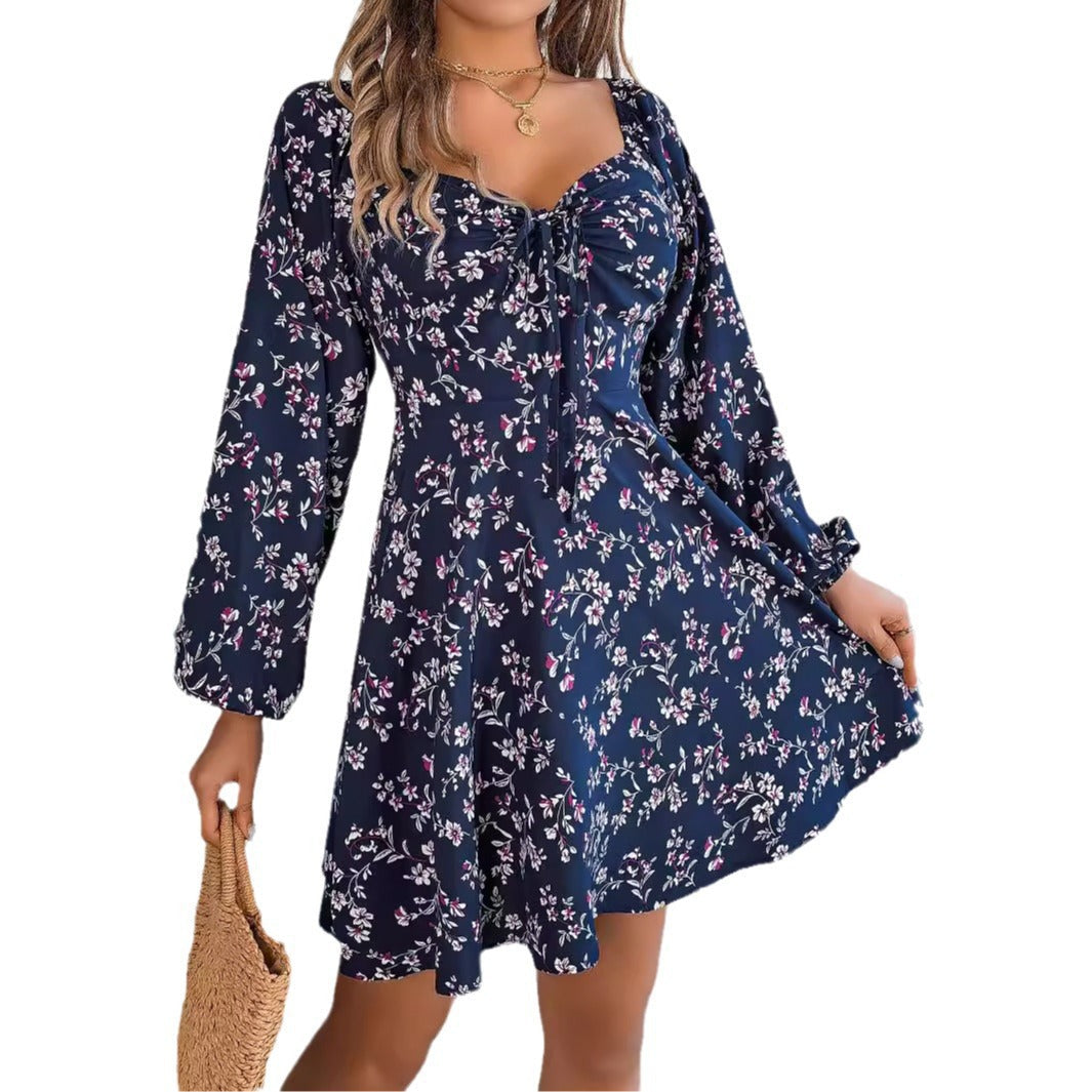 Damen Off-Shoulder Blumenkleid mit Rüschendetails R&B