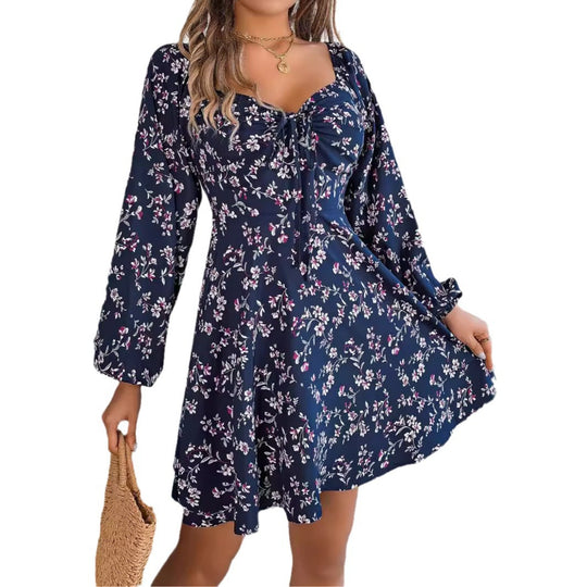 Damen Off-Shoulder Blumenkleid mit Rüschendetails R&B