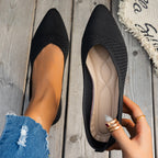 Damen Ballerinas mit kreativem Hahnentrittmuster und flexiblem Fußbett R&B