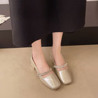 Damen Elegante Absatzschuhe mit Glitzerkette R&B
