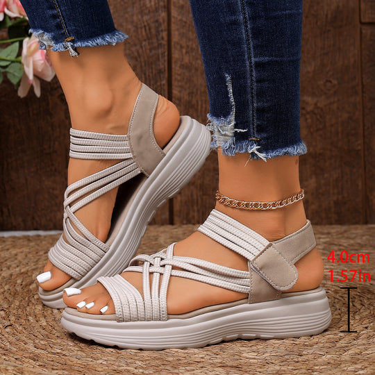 Damen Komfortable und stylische Sandalen mit multifunktionalem Riemendesign R&B