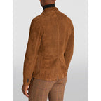 Herren Eleganter Wildlederblazer mit modernen Taschen und lässigem Schnitt R&B