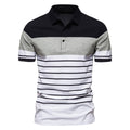 Herren Polo-Shirt mit modernem Streifenmuster und hochwertiger Baumwolle