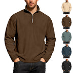 Herren nan leichter Mikrofleece-Performancepullover mit kurzem Reißverschluss Raglanärmeln und formgR&Benden Nähten R&B