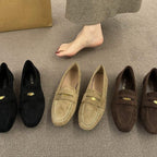 Damen Mokassins mit weichem Wildleder und elegantem Riemenverschluss EB