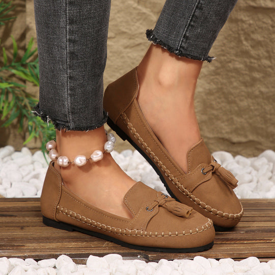 Damen Mokassins mit eleganter Quastenverzierung und komfortabler Sohle R&B