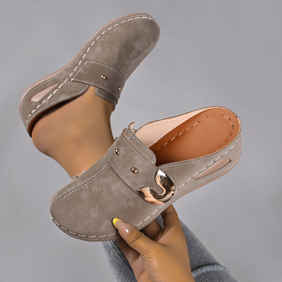 Damen bequeme und modische Clogs mit eleganten Akzenten R&B