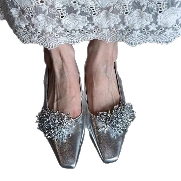 Damen Slingback-Pumps mit elegantem Glitzerakzent und komfortablem Blockabsatz R&B