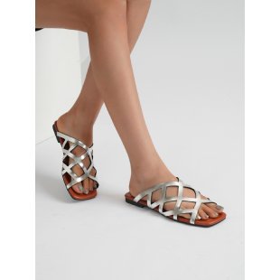 Damen Riemchen-Sandalen mit elegantem Flecht-Design R&B
