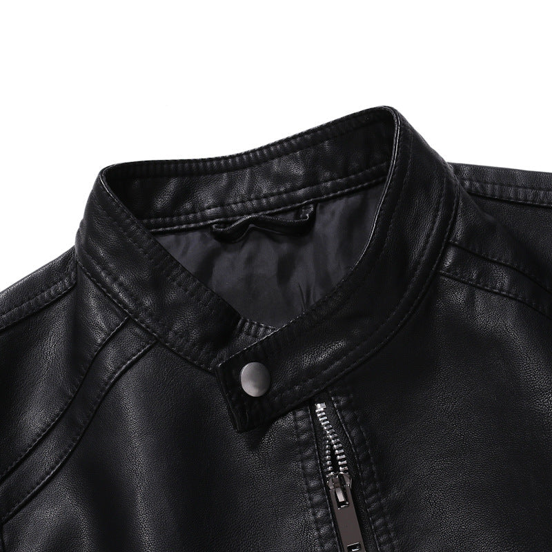 Herren jacke mit modernem Stehkragen und glattem Finish R&B