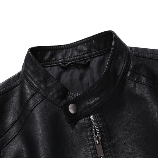 Herren jacke mit modernem Stehkragen und glattem Finish R&B