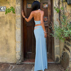 Damen Zweiteiliges Maxikleid mit raffiniertem Oberteil R&B
