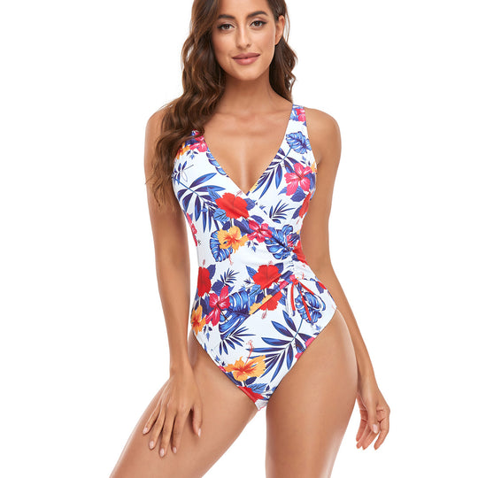 Damen Schwimmanzug mit elegantem Wickeldesign und Raffung R&B