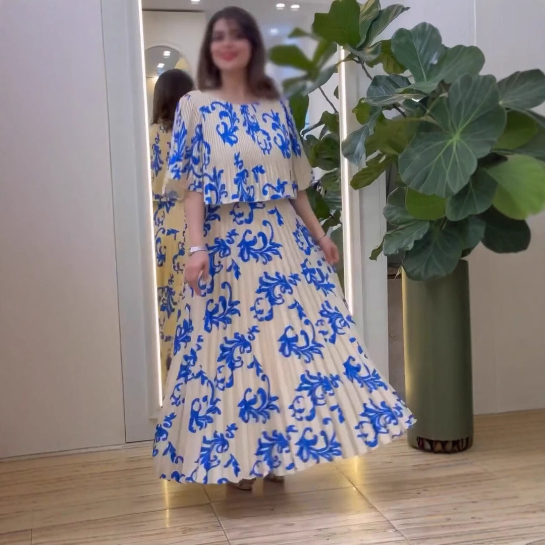 Damen Elegantes Maxikleid mit Rüschendesign und floralem Schnitt R&B