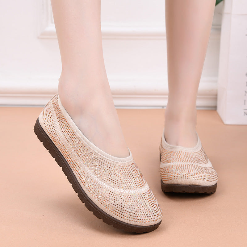 Damen Slip-On Badeschuhe mit atmungsaktivem Obermaterial und rutschfester Sohle R&B
