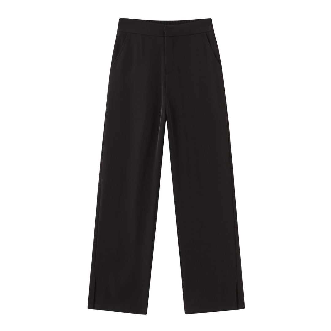 Damen Weit geschnittene Palazzo-Hose mit seitlichen Schlitzdetails R&B