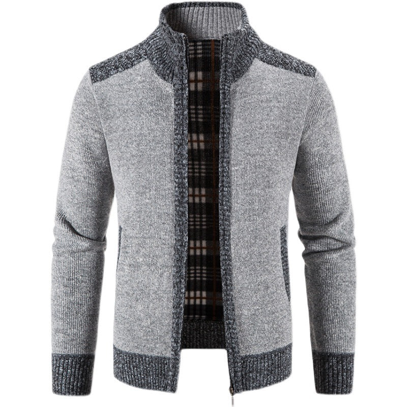Herren Strickjacke mit modernem Reißverschluss R&B