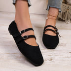 Damen Ballerinas mit verstellbarem Riemendesign und bequemer Sohle