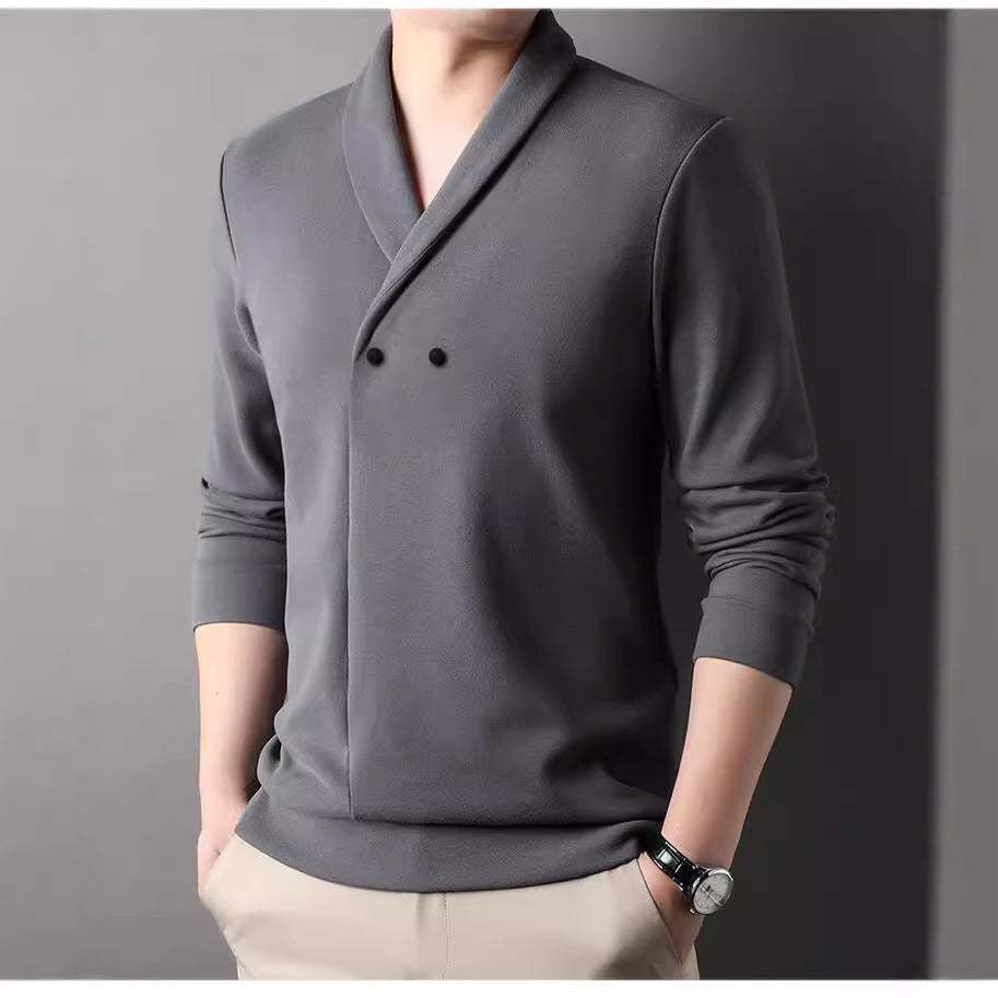 Herren Freizeitjacke mit modernem Schalkragen und praktischen Knöpfen R&B