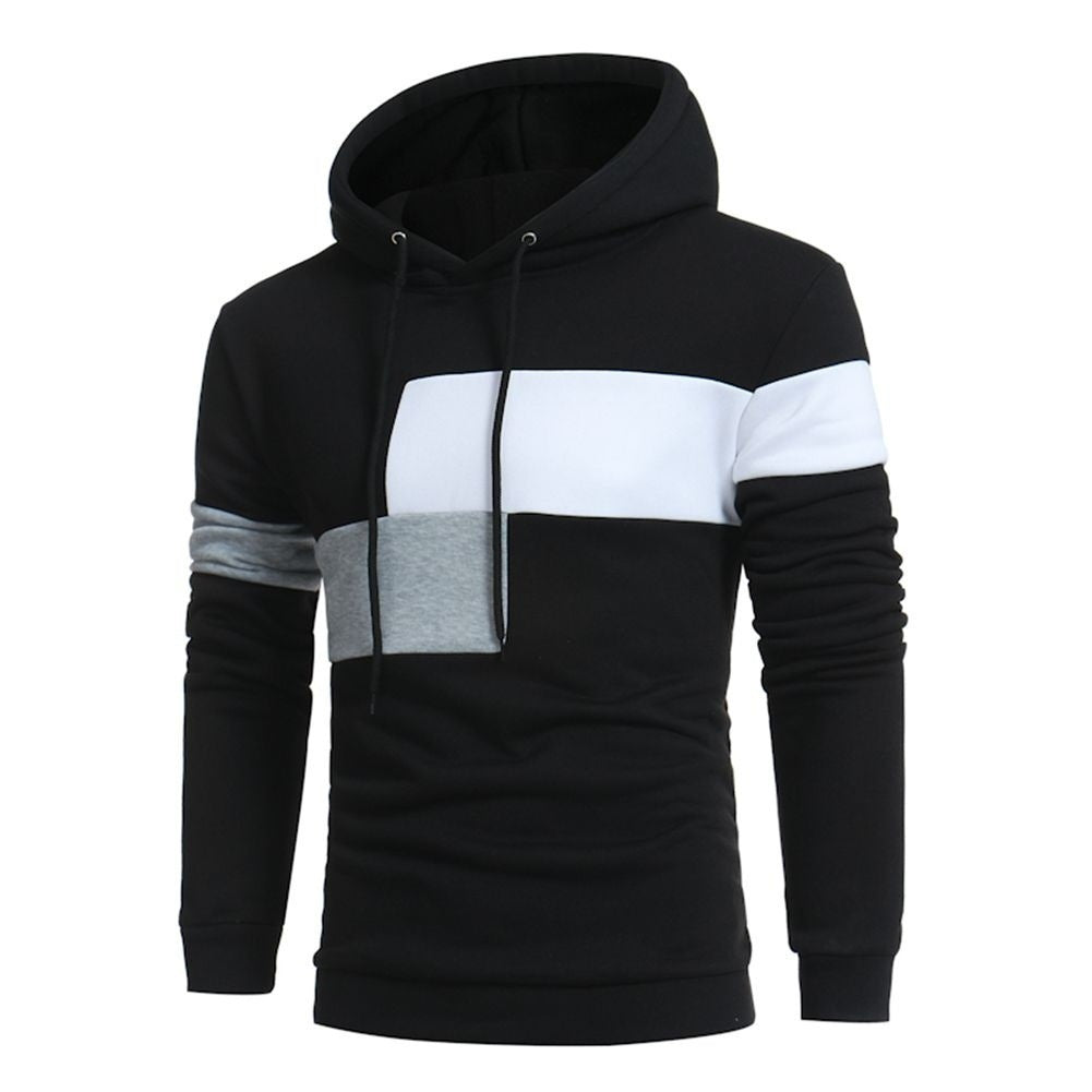 Herren sportlicher Kapuzenpullover mit Farbblockdesign R&B