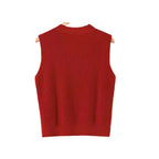 Damen elegantes V-Ausschnitt Strickoberteil R&B