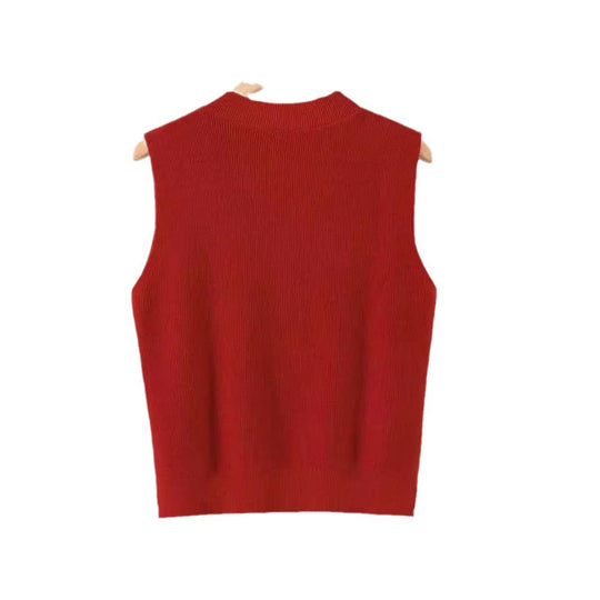 Damen elegantes V-Ausschnitt Strickoberteil R&B