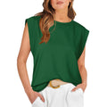 Damen Modisches Basic T-Shirt mit Schulterpolstern R&B