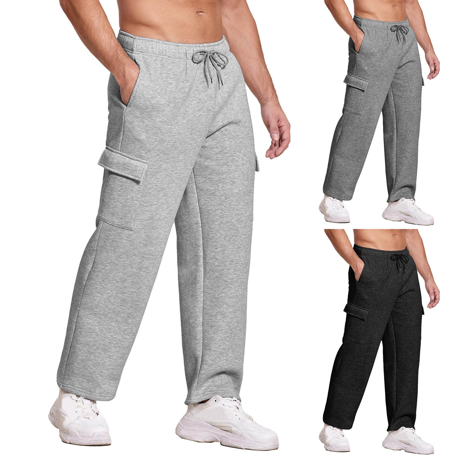 Damen nan weiche Cargo-Jogginghose mit Kordelzug und Seitentaschen R&B