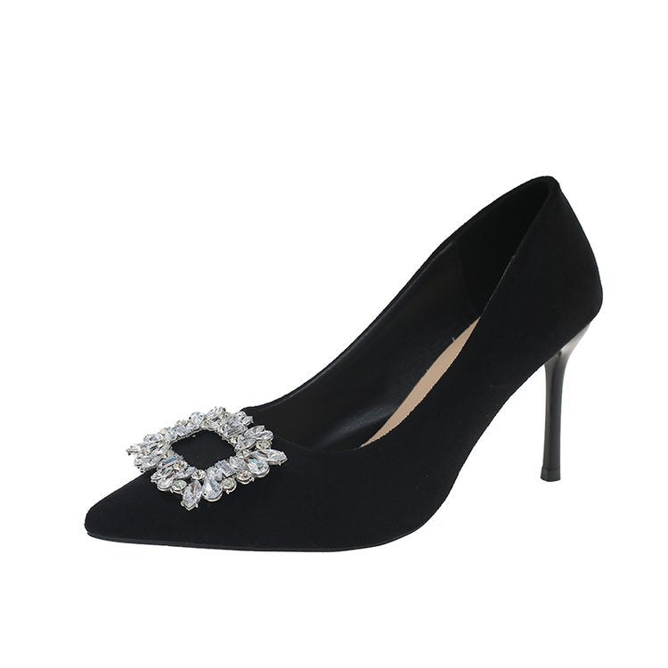 Damen elegante Pumps mit funkelndem Schmuckdetail R&B