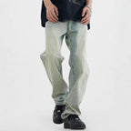 Herren lockere Denim-Jeans mit niedriger Bundhöhe