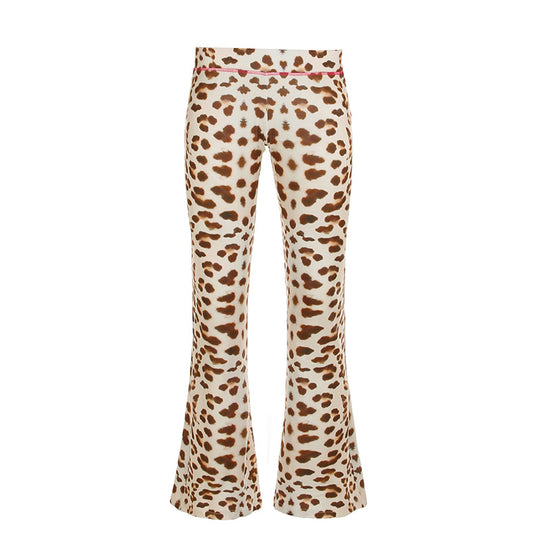 Damen Flared-Hose mit modernem Leopardenmuster R&B