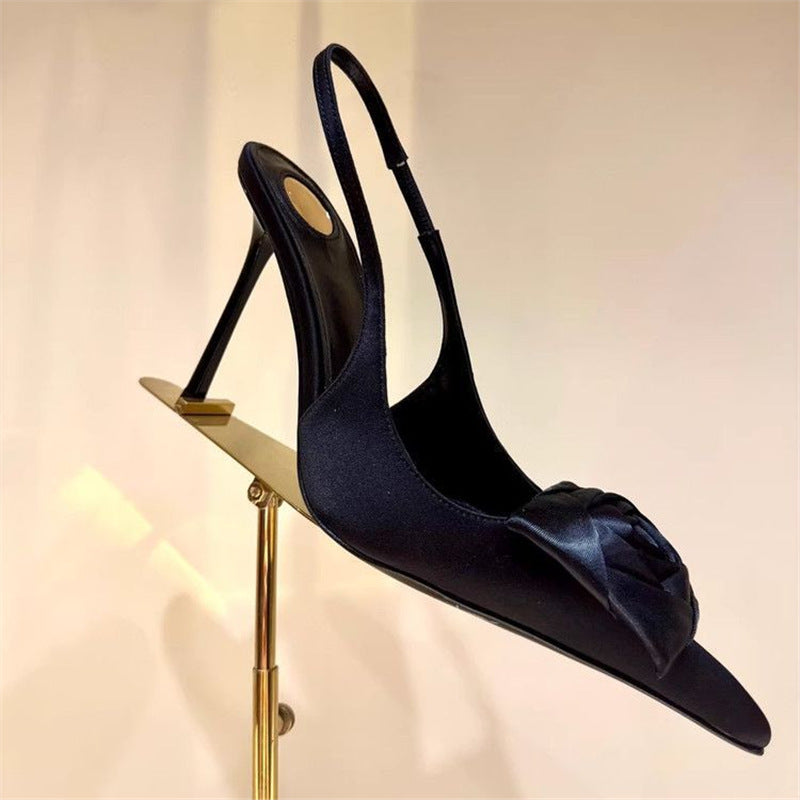 Damen Slingback Pumps mit eleganter Satinverzierung R&B