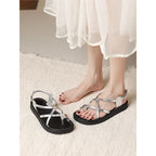 Damen komfortable Zehensandalen mit rutschfester Sohle R&B