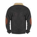 Herren Fleece-Pullover mit hohem Kragen und robusten applikationen R&B