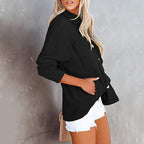 Damen lässige Strickjacke mit strukturiertem Design und praktischen Taschen