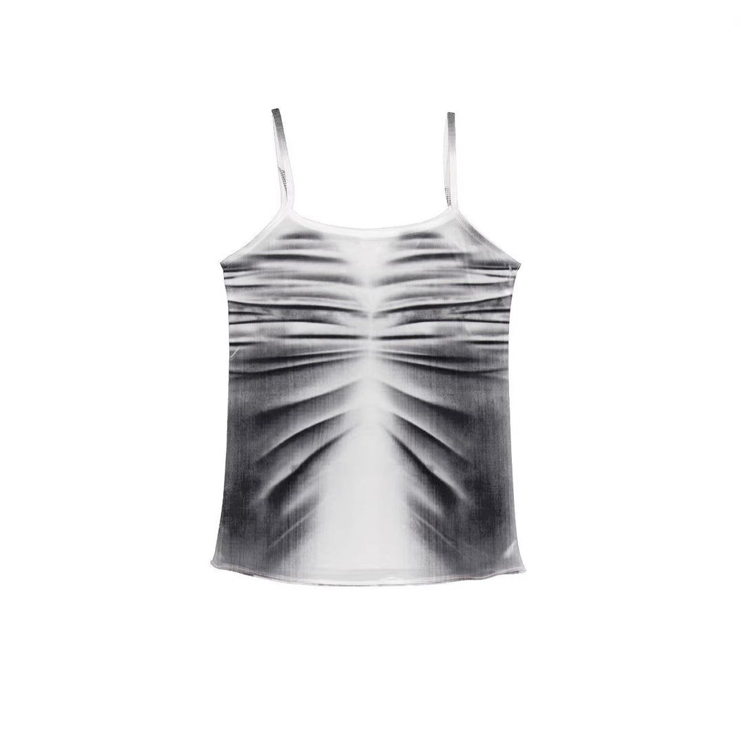 Damen lässiges Tanktop mit kreativem Grafikdesign R&B