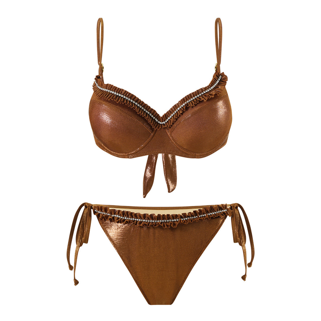 Damen Bikiniset mit fließendem Rock R&B