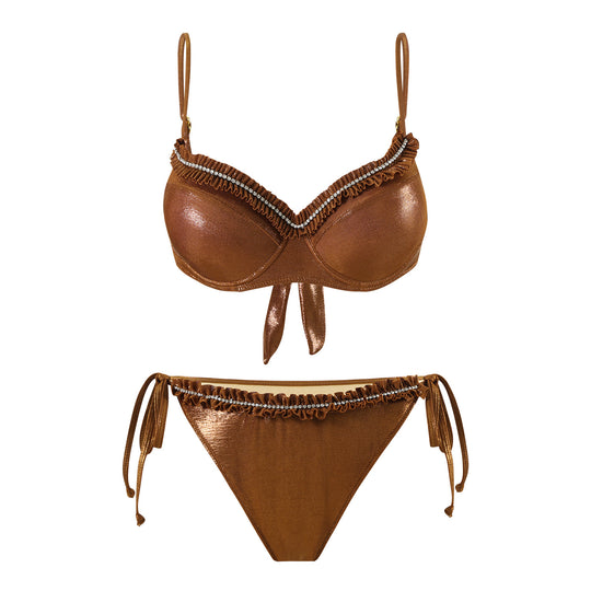 Damen Bikiniset mit fließendem Rock R&B