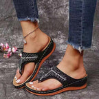 Damen elegante Flip-Flops mit funkelnder Verzierung R&B